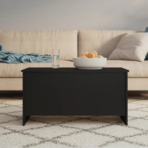 Schwarzer Couchtisch mit Stauraum
