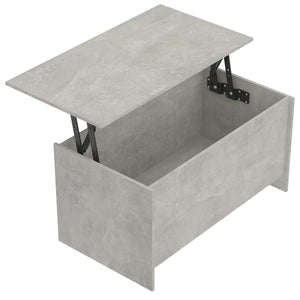 Betongrauer Couchtisch, 102 cm
