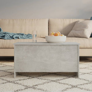 Betongrauer Couchtisch, 102 cm