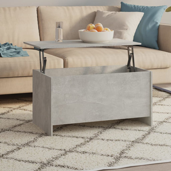 Betongrauer Couchtisch, 102 cm