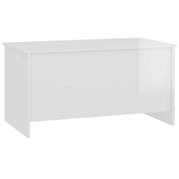 Hochglanz Couchtisch Weiß, 102 cm