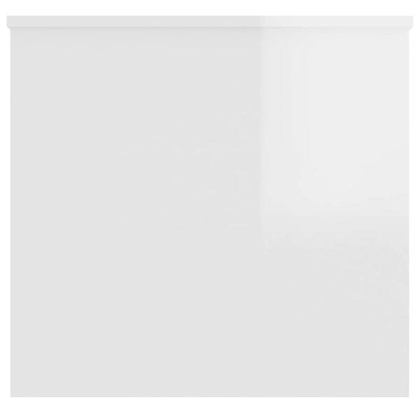 Hochglanz Couchtisch Weiß, 102 cm