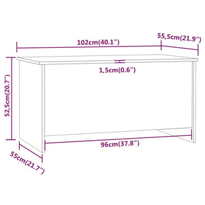 Hochglanz Couchtisch Weiß, 102 cm