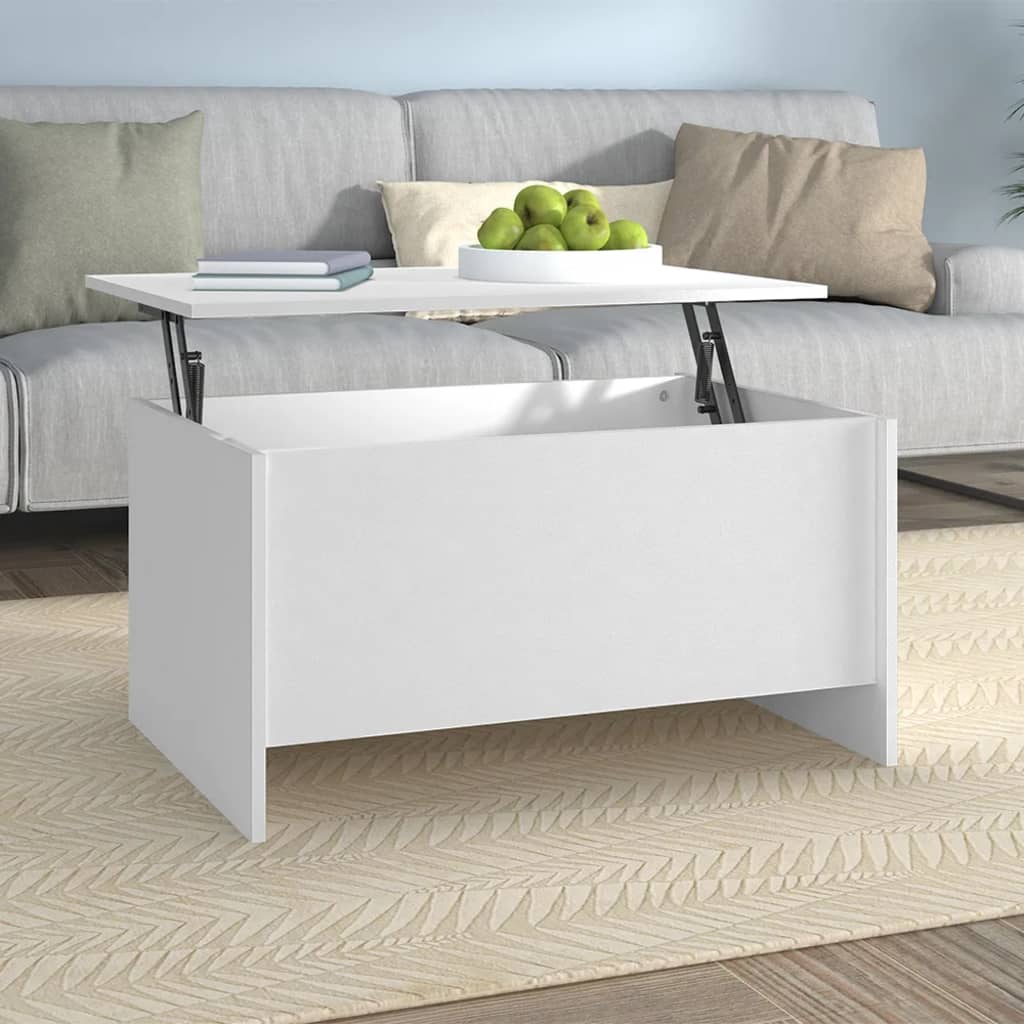 Weißer Couchtisch 80x55,5 cm