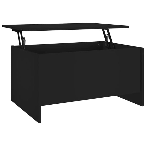 Schwarzer Couchtisch 80x55,5 cm