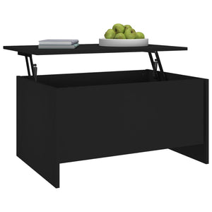 Schwarzer Couchtisch 80x55,5 cm