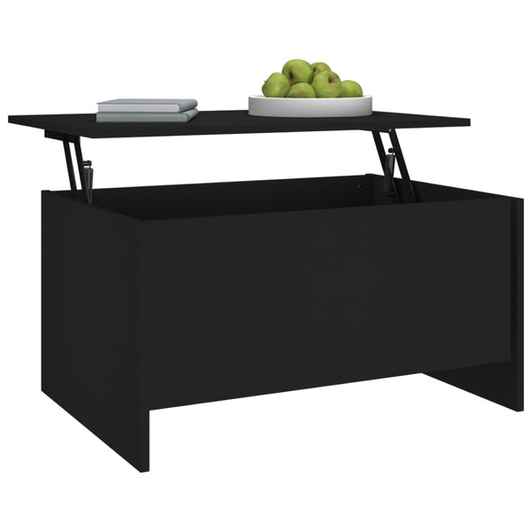 Schwarzer Couchtisch 80x55,5 cm