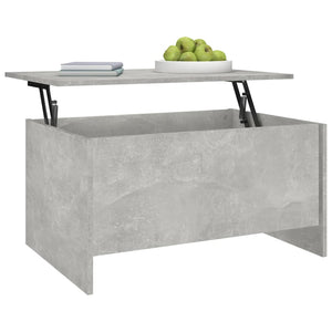Betongrauer Couchtisch mit Stauraum