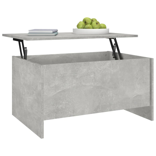 Betongrauer Couchtisch mit Stauraum