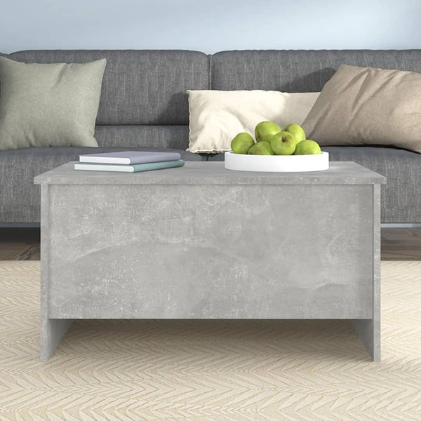 Betongrauer Couchtisch mit Stauraum