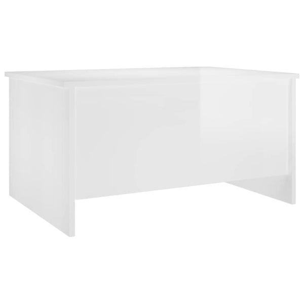 Hochglanz Couchtisch Weiß, 80 cm