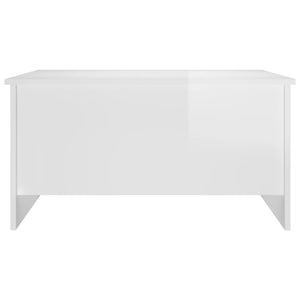 Hochglanz Couchtisch Weiß, 80 cm