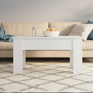 Weißer Couchtisch aus Holzwerkstoff, 101 cm