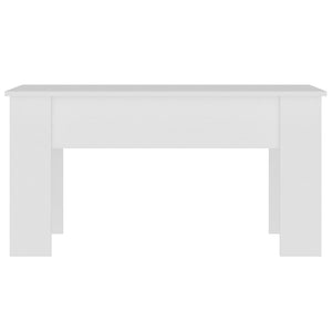 Weißer Couchtisch aus Holzwerkstoff, 101 cm