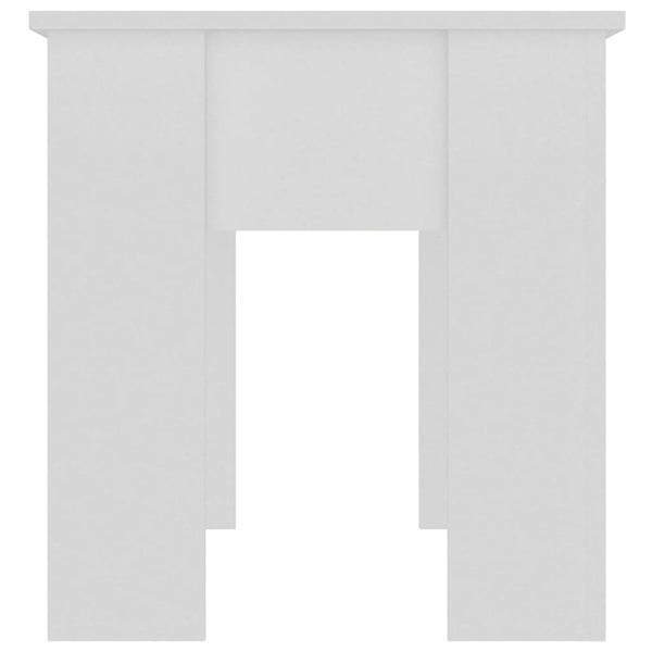 Weißer Couchtisch aus Holzwerkstoff, 101 cm