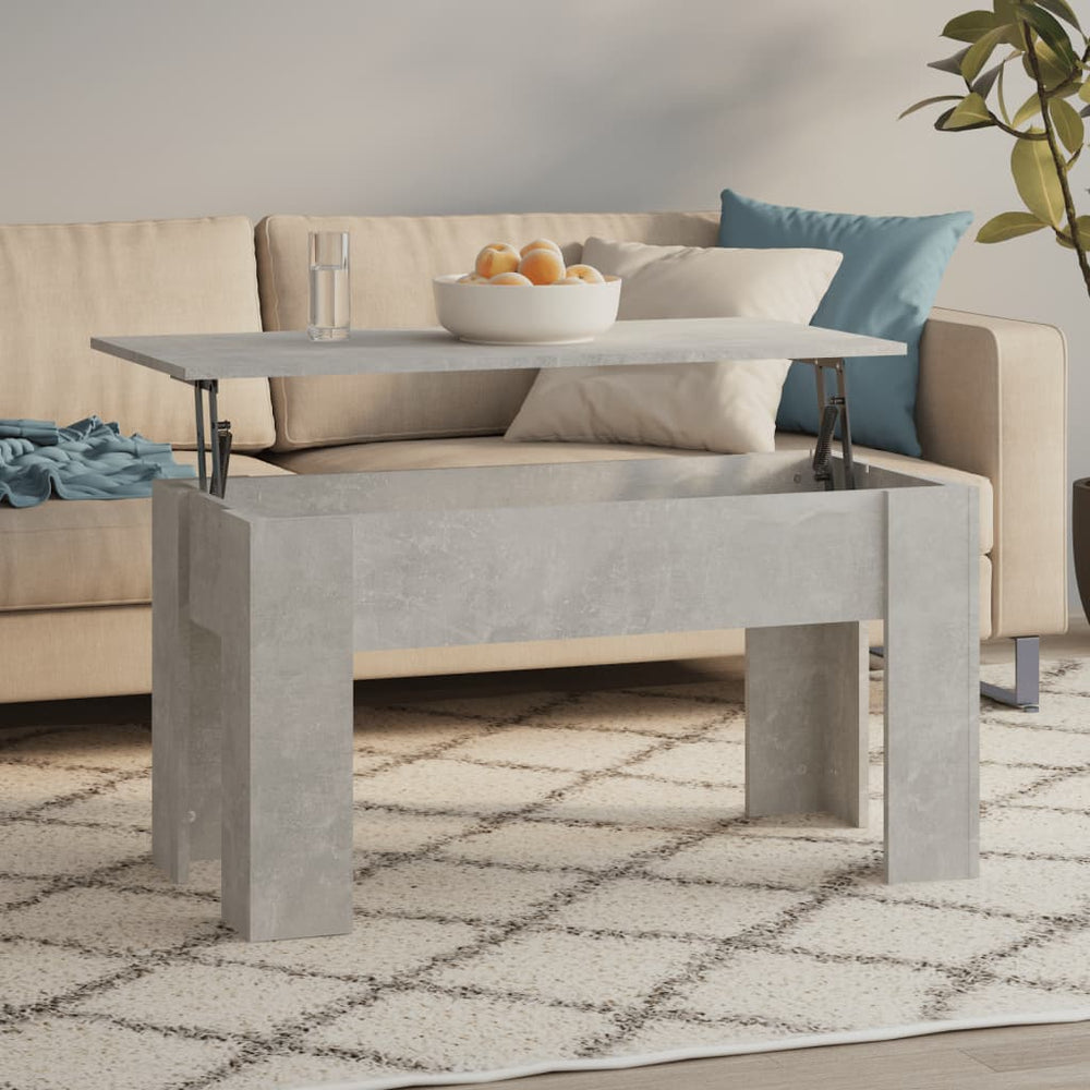 Betongrauer Couchtisch, 101 cm