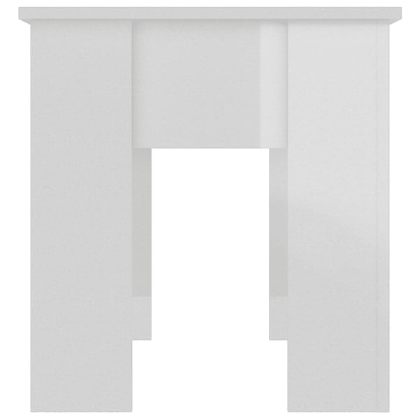 Couchtisch Hochglanz Weiß 101x49 cm