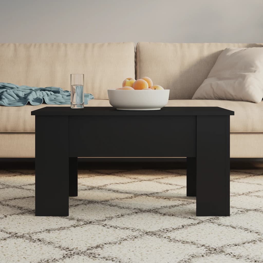 Schwarzer Couchtisch 79x49 cm