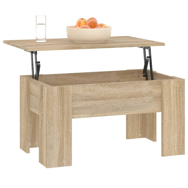 vidaXL Table basse chêne sonoma 79x49x41 cm bois d'ingénierie