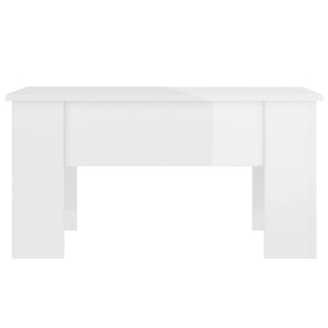 Hochglanz Couchtisch Weiß 79x49 cm