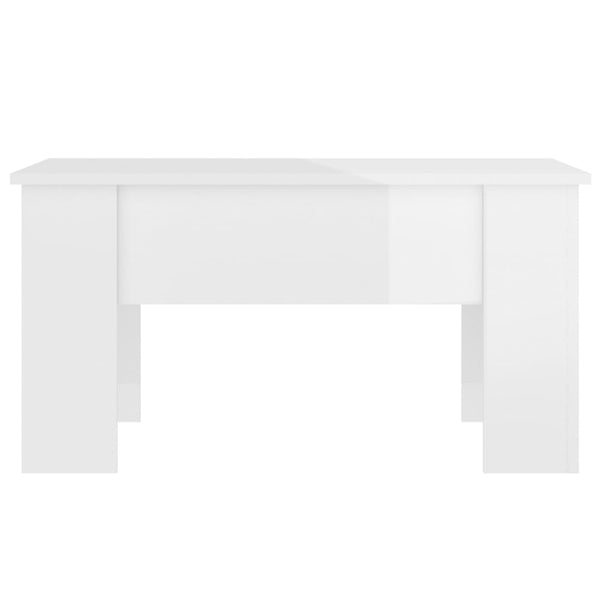 Hochglanz Couchtisch Weiß 79x49 cm