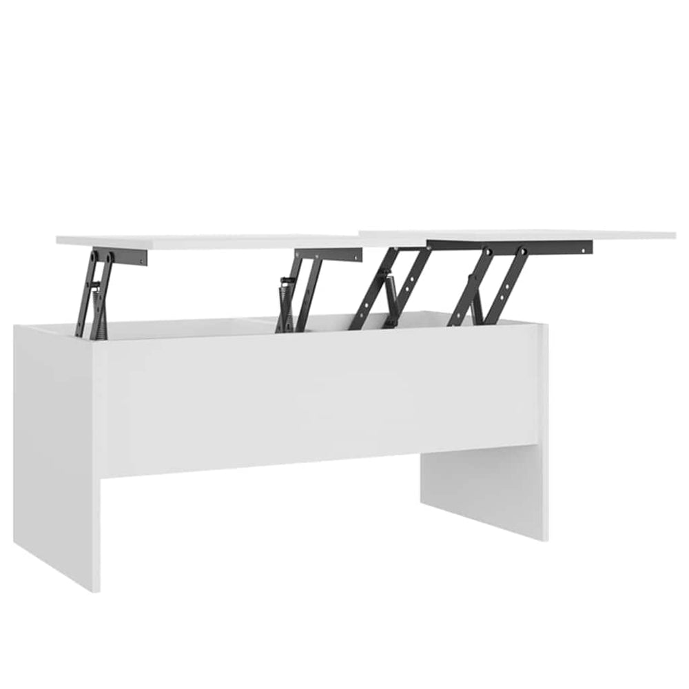vidaXL Table basse blanche 102x50,5x46,5 cm Bois d'ingénierie