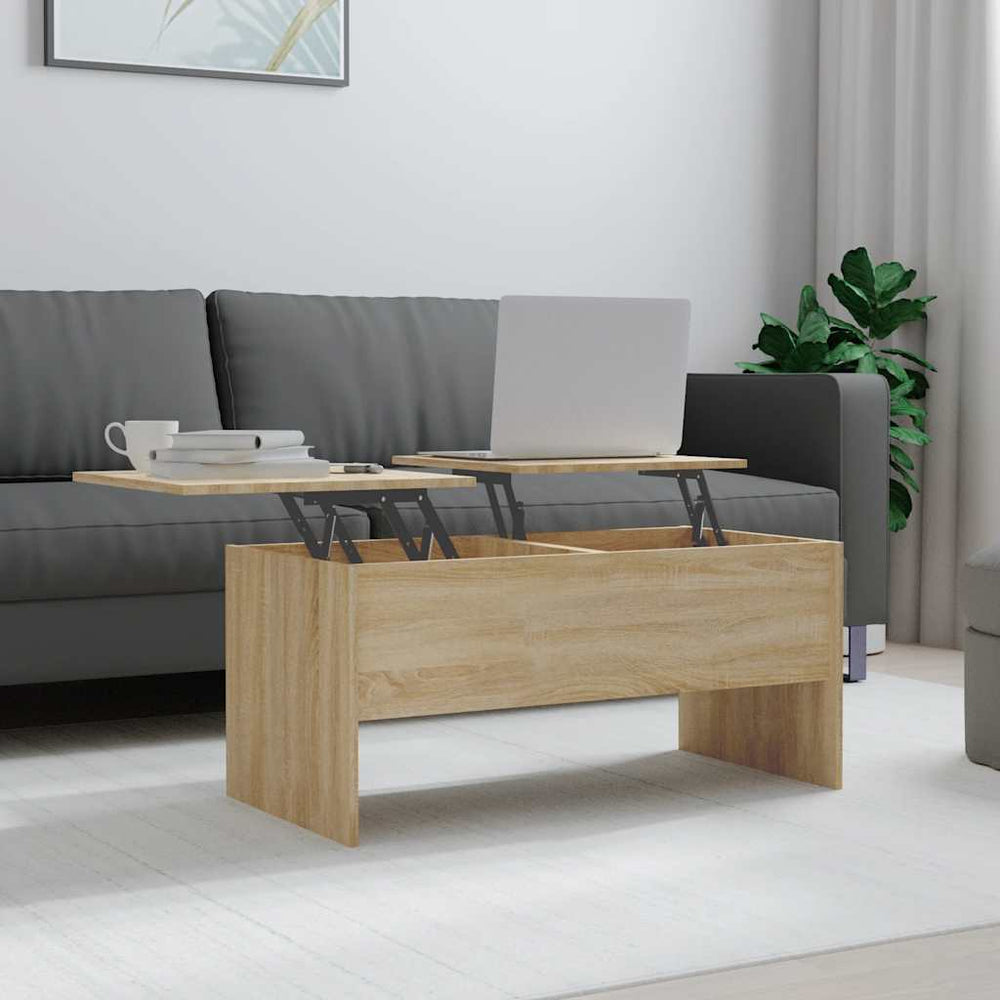 Sonoma Eiche Couchtisch mit Stauraum