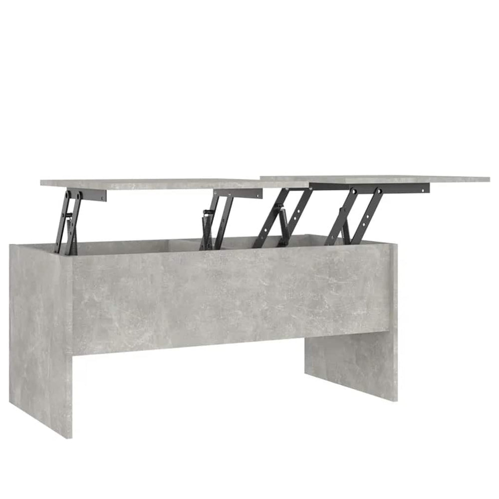 vidaXL Table basse gris béton 102x50,5x46,5 cm Bois d'ingénierie