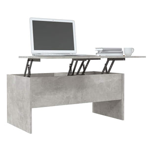 Betongrauer Couchtisch mit Stauraum