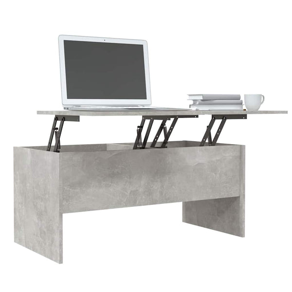 Betongrauer Couchtisch mit Stauraum
