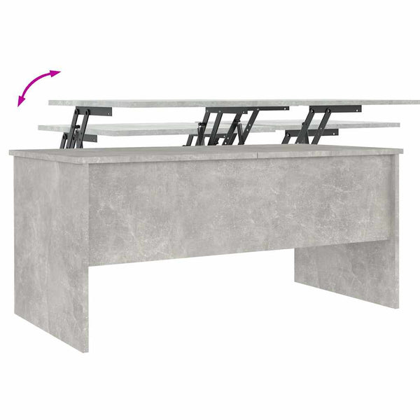 Betongrauer Couchtisch mit Stauraum