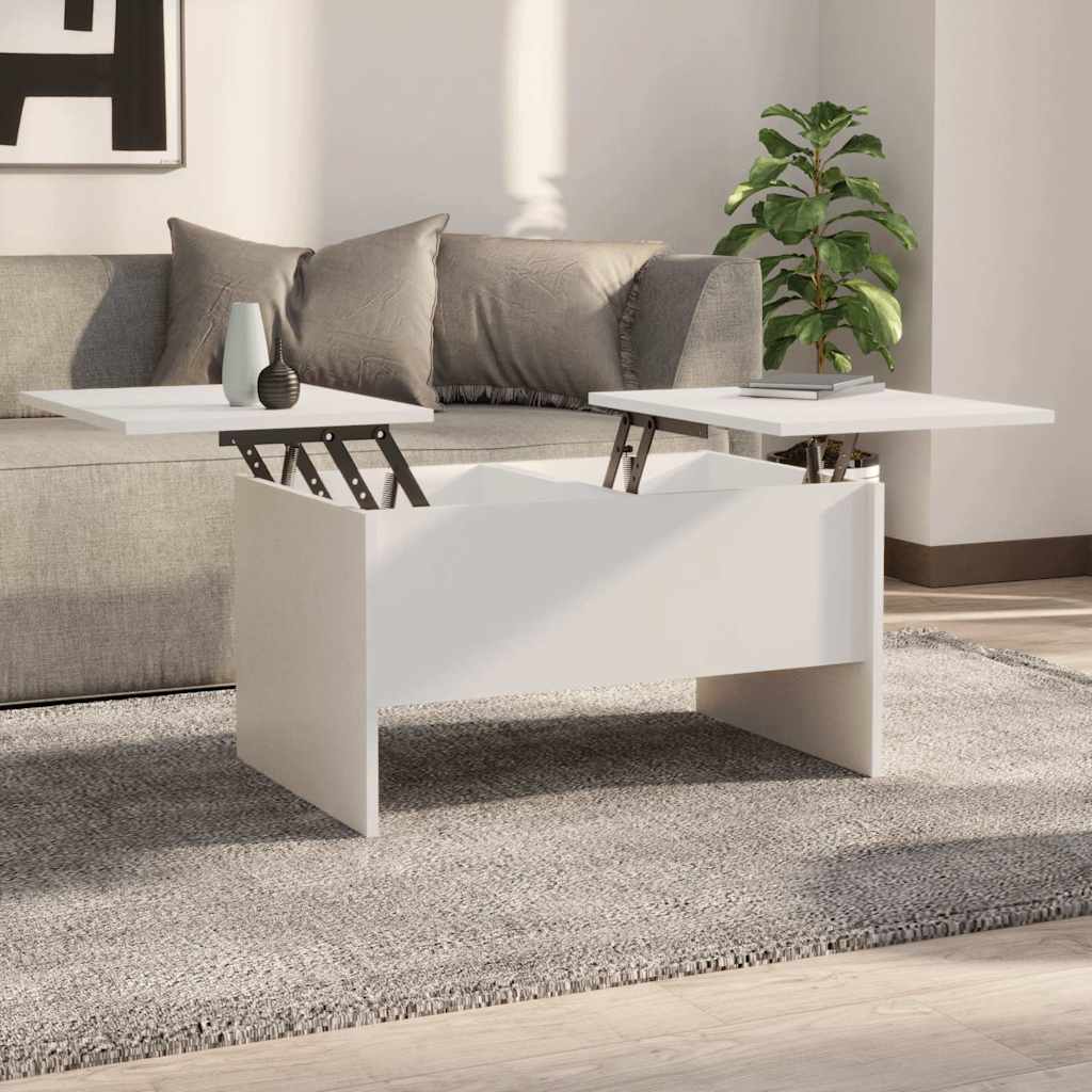 Weißer Couchtisch 80x50 cm