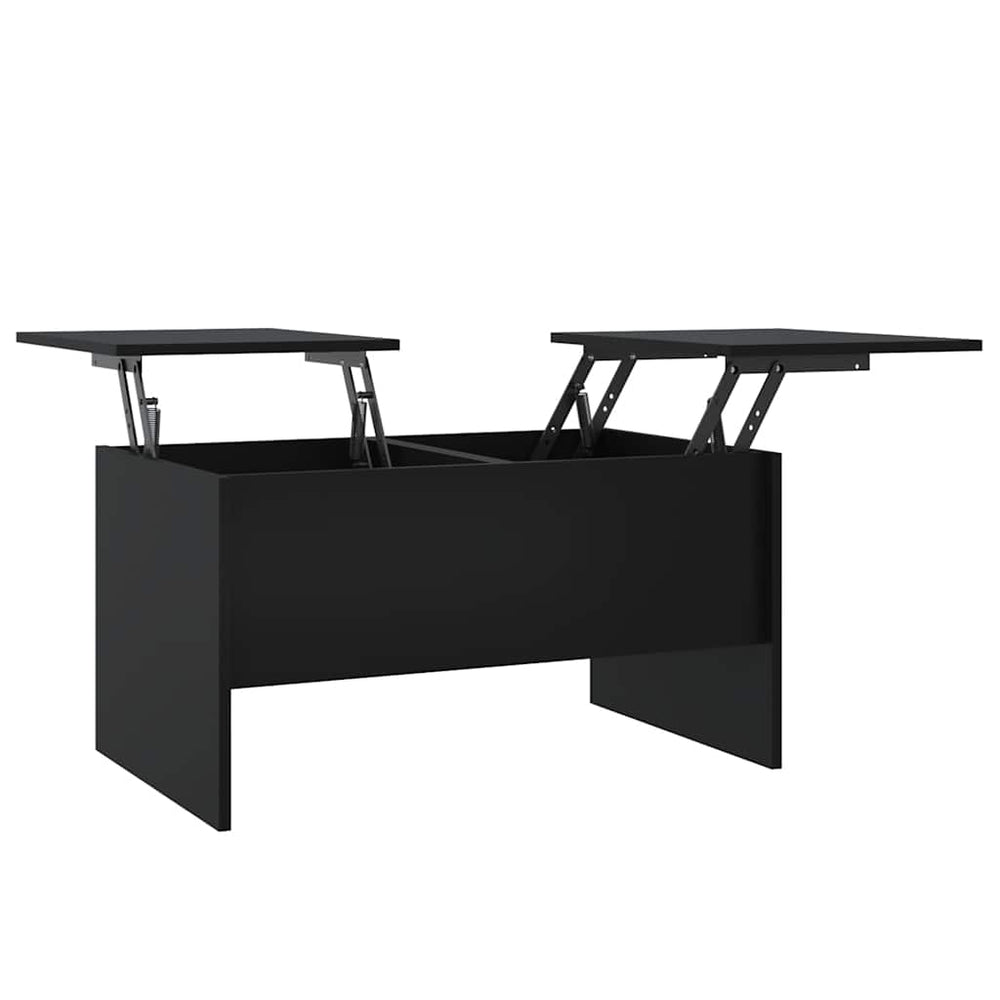 vidaXL Table basse noire 80x50x42,5 cm Bois d'ingénierie