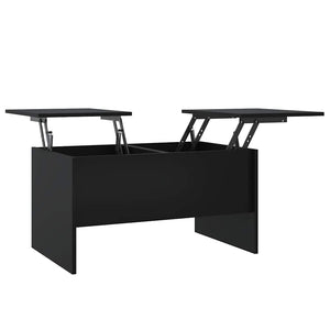 Schwarzer Couchtisch 80x50 cm