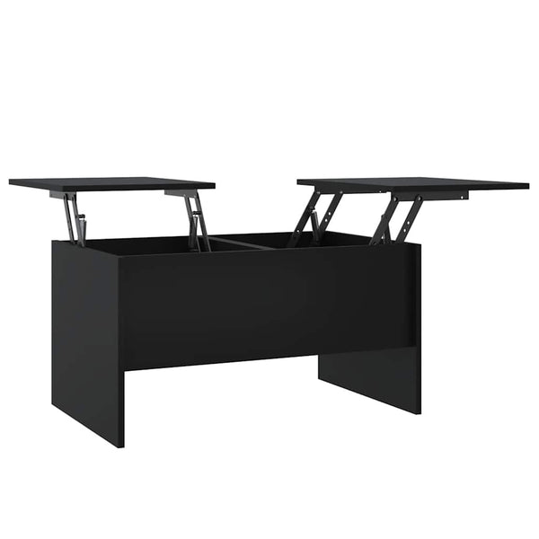 Schwarzer Couchtisch 80x50 cm