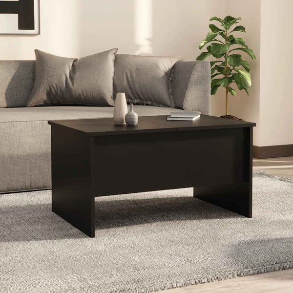 Schwarzer Couchtisch 80x50 cm