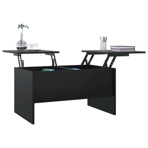 Schwarzer Couchtisch 80x50 cm
