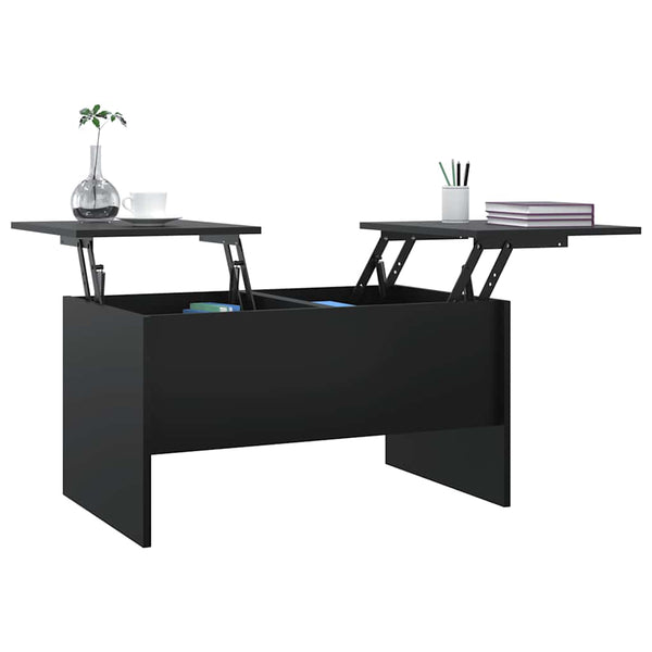 Schwarzer Couchtisch 80x50 cm