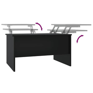 Schwarzer Couchtisch 80x50 cm