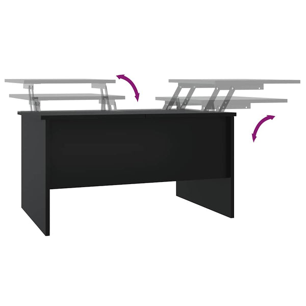 Schwarzer Couchtisch 80x50 cm