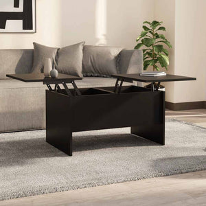 Schwarzer Couchtisch 80x50 cm