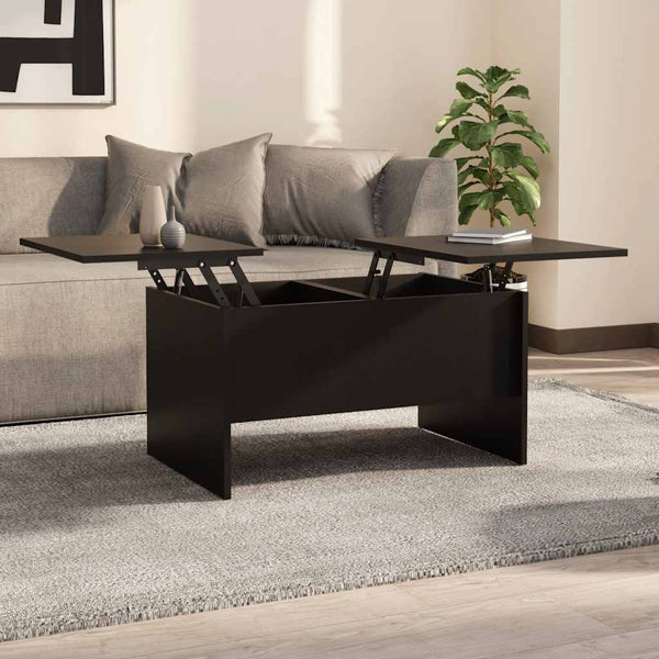 Schwarzer Couchtisch 80x50 cm