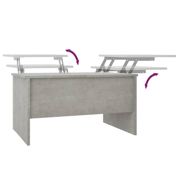 Betongrauer Couchtisch 80x50 cm