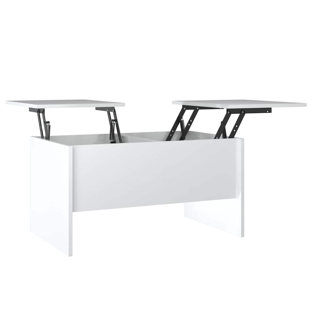 vidaXL Table basse blanc brillant 80x50x42,5 cm Bois d'ingénierie