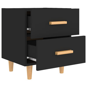 Nachttische 2er Set, Schwarz, 40x35x47,5 cm