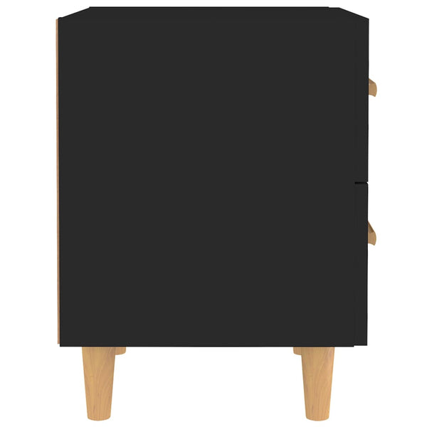 Nachttische 2er Set, Schwarz, 40x35x47,5 cm