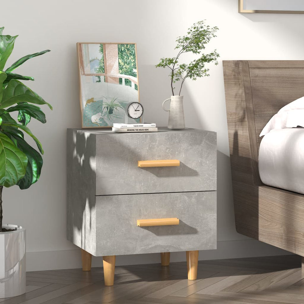vidaXL Nightstand Concrete Gray 40x35x47.5 cm