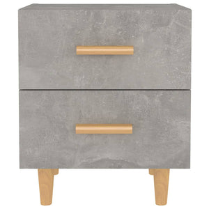 Nachttische 2er Set Betongrau 40x35x47,5 cm
