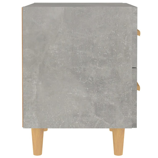 Nachttische 2er Set Betongrau 40x35x47,5 cm