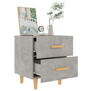 Nachttische 2er Set Betongrau 40x35x47,5 cm